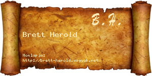 Brett Herold névjegykártya